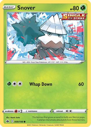 Snover 9/198 - SWSH06 Chilling Reign Reverse Holofoil