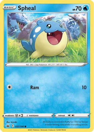 Spheal 37/198 - SWSH06 Chilling Reign Reverse Holofoil