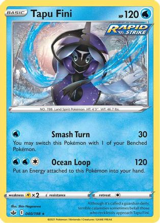 Tapu Fini 40/198 - SWSH06 Chilling Reign Holofoil