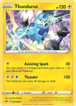 Thundurus 52/198 - SWSH06 Chilling Reign Reverse Holofoil