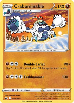 Crabominable 85/198 - SWSH06 Chilling Reign Reverse Holofoil