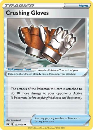 Crushing Gloves 133/198 - SWSH06 Chilling Reign Reverse Holofoil
