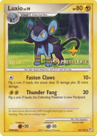 Luxio - 52/130 (Prerelease) [Staff] 52 - Nintendo Promos