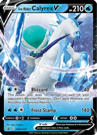 Ice Rider Calyrex V - SWSH130 SWSH130/307 - SWSH Sword & Shield Promo Cards Holofoil