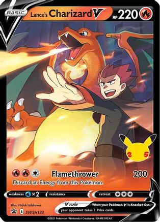 Lance's Charizard V - SWSH133 SWSH133/307 - SWSH Sword & Shield Promo Cards Holofoil