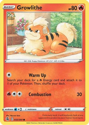Growlithe 32/264 - SWSH08 Fusion Strike