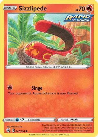 Sizzlipede (47) 47/264 - SWSH08 Fusion Strike