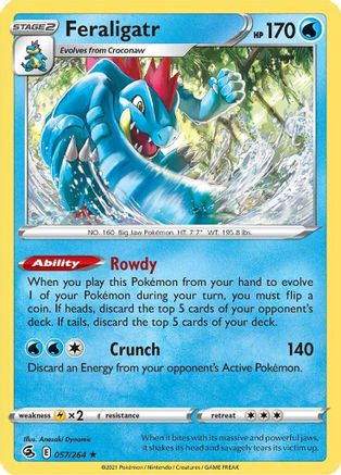 Feraligatr 57/264 - SWSH08 Fusion Strike Holofoil