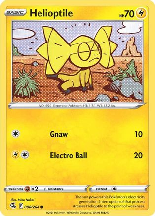 Helioptile 98/264 - SWSH08 Fusion Strike Reverse Holofoil