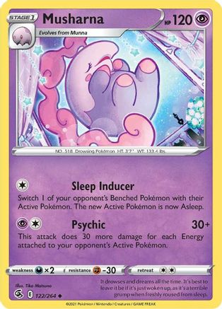 Musharna 122/264 - SWSH08 Fusion Strike Reverse Holofoil