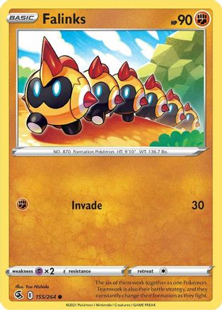 Falinks (155) 155/264 - SWSH08 Fusion Strike Reverse Holofoil