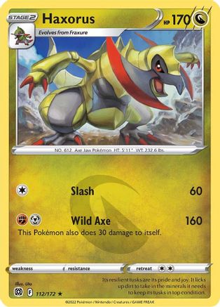 Haxorus 112/172 - SWSH09 Brilliant Stars Reverse Holofoil