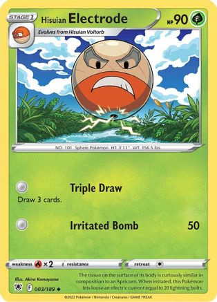 Hisuian Electrode 3/189 - SWSH10 Astral Radiance Reverse Holofoil