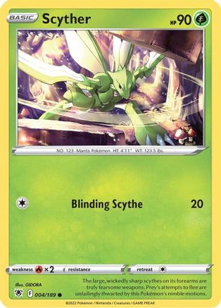 Scyther (004) 4/189 - SWSH10 Astral Radiance Reverse Holofoil