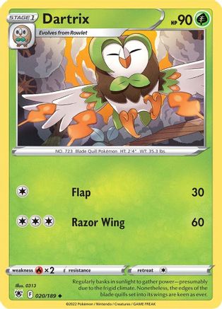 Dartrix 20/189 - SWSH10 Astral Radiance Reverse Holofoil