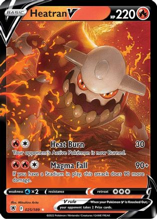 Heatran V 25/189 - SWSH10 Astral Radiance Holofoil