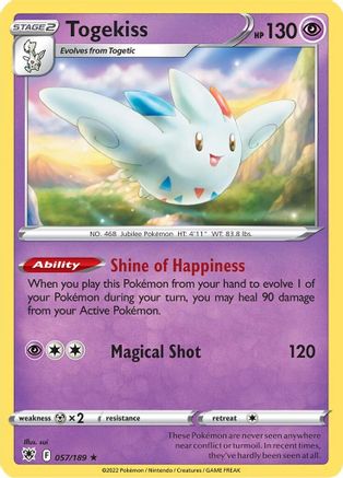 Togekiss 57/189 - SWSH10 Astral Radiance Reverse Holofoil