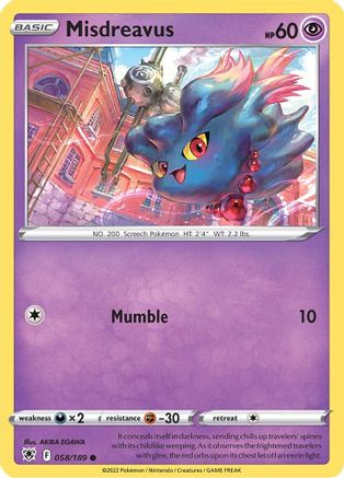 Misdreavus 58/189 - SWSH10 Astral Radiance