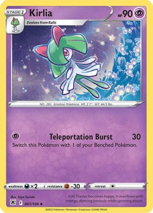 Kirlia 61/189 - SWSH10 Astral Radiance Reverse Holofoil