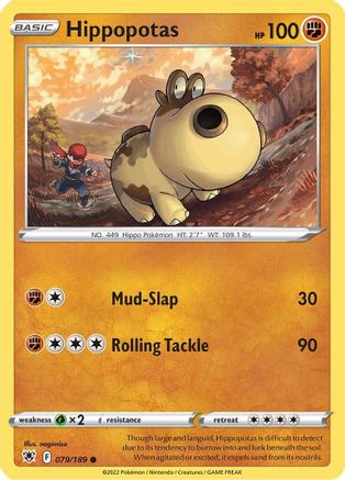 Hippopotas 79/189 - SWSH10 Astral Radiance Reverse Holofoil