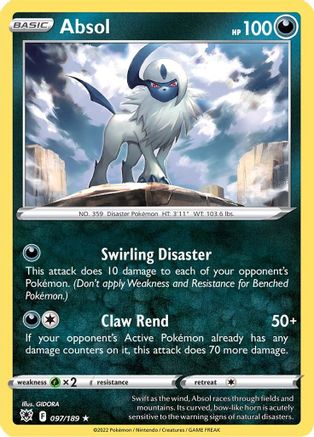 Absol 97/189 - SWSH10 Astral Radiance Reverse Holofoil