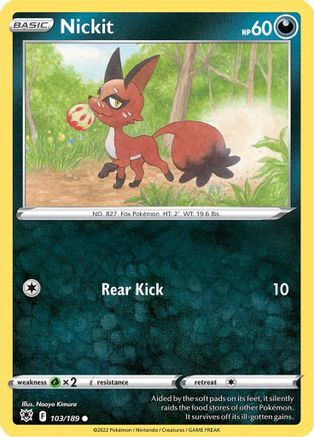 Nickit 103/189 - SWSH10 Astral Radiance Reverse Holofoil