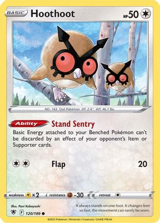 Hoothoot 120/189 - SWSH10 Astral Radiance Reverse Holofoil
