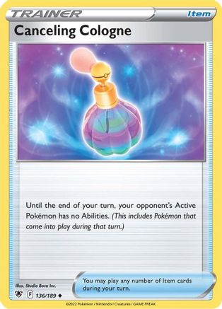 Canceling Cologne 136/189 - SWSH10 Astral Radiance Reverse Holofoil