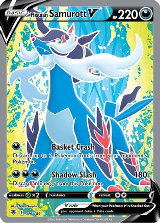 Hisuian Samurott V (Full Art) 176/189 - SWSH10 Astral Radiance Holofoil