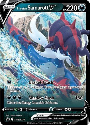 Hisuian Samurott V - SWSH239 SWSH239/307 - SWSH Sword & Shield Promo Cards Holofoil