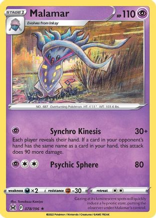 Malamar 78/196 - SWSH11 Lost Origin Reverse Holofoil