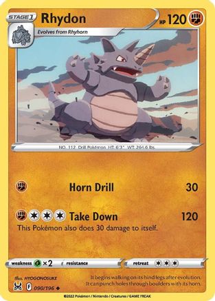 Rhydon 90/196 - SWSH11 Lost Origin