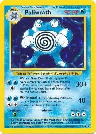 Poliwrath 13/102 - Base Set Holofoil