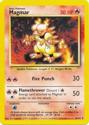 Magmar 36/102 - Base Set