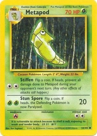 Metapod 54/102 - Base Set