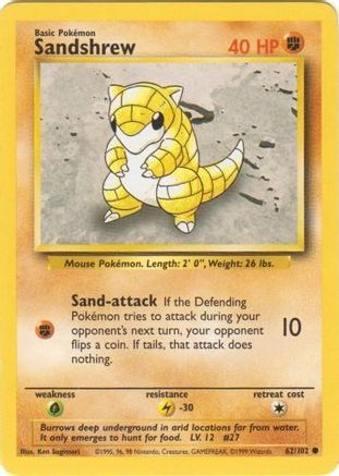 Sandshrew 62/102 - Base Set