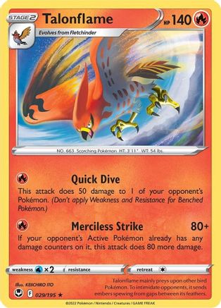 Talonflame 29/195 - SWSH12 Silver Tempest