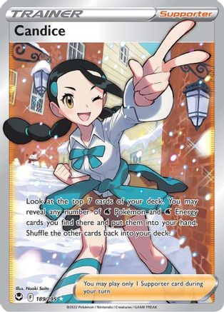 Candice (Full Art) 189/195 - SWSH12 Silver Tempest Holofoil