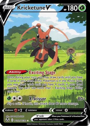 Kricketune V TG12/30 - SWSH12 Silver Tempest Trainer Gallery Holofoil