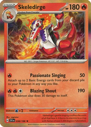 Skeledirge 38 - SV01 Scarlet & Violet Base Set Reverse Holofoil