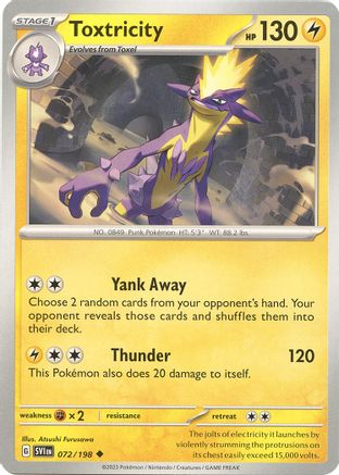 Toxtricity 72 - SV01 Scarlet & Violet Base Set Reverse Holofoil