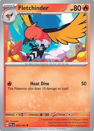 Fletchinder - 029/193 29 - SV02 Paldea Evolved Reverse Holofoil