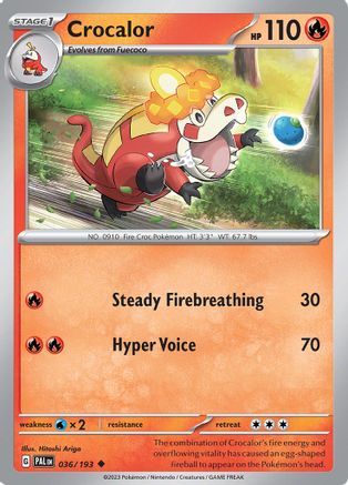 Crocalor - 036/193 36 - SV02 Paldea Evolved