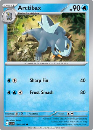 Arctibax - 059/193 59 - SV02 Paldea Evolved Reverse Holofoil