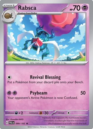 Rabsca - 099/193 99 - SV02 Paldea Evolved Reverse Holofoil