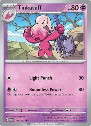 Tinkatuff - 103/193 103 - SV02 Paldea Evolved Reverse Holofoil