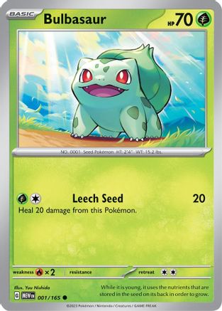 Bulbasaur - 001/165 1 - SV Scarlet & Violet 151