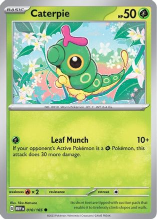 Caterpie - 010/165 10 - SV Scarlet & Violet 151 Reverse Holofoil
