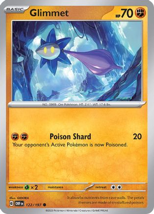 Glimmet - 122/197 122 - SV03 Obsidian Flames Reverse Holofoil