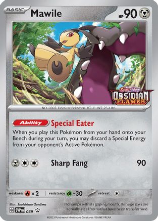 Mawile - 039 (Prerelease) 39 - SV Scarlet & Violet Promo Cards Holofoil
